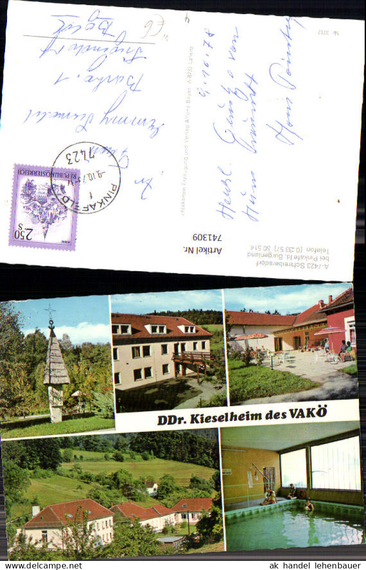 741309 Mehrbild AK Schreibersdorf b. Pinkafeld Ddr. Kiesel-Erholungsheim des VAKÖ
