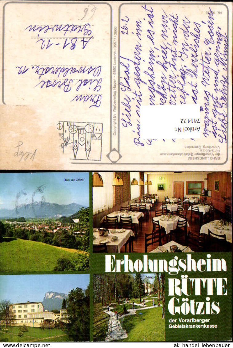 741472 Mehrbild AK Erholungsheim Rütte Götzis Speisezimmer Minigolf