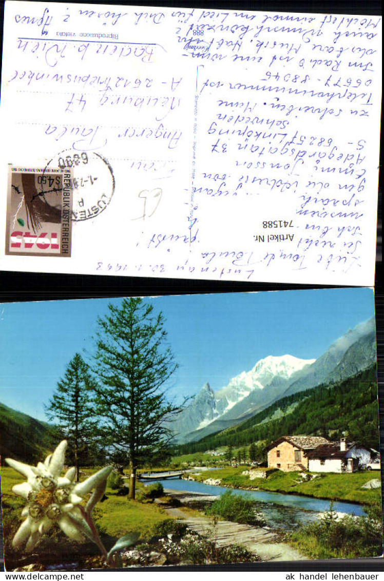 741588 Fotomontage Präge AK Lustenau Edelweiß i. Vordergrund