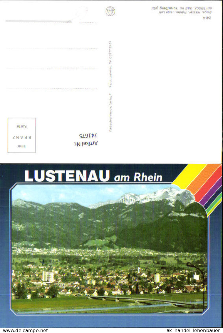 741675 Lustenau am Rhein Ansicht m. Bergkulisse