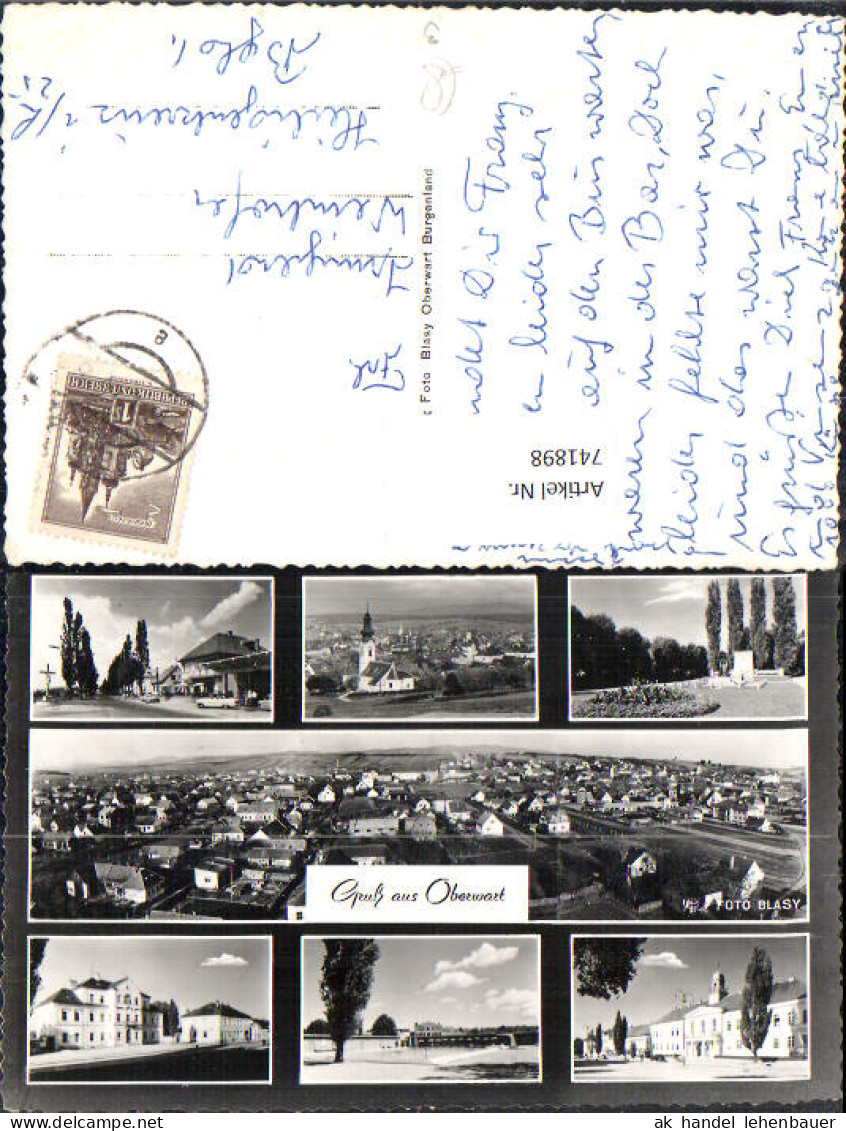 741898 Mehrbild Foto AK Oberwart Kirche Straßenpartie Rathaus