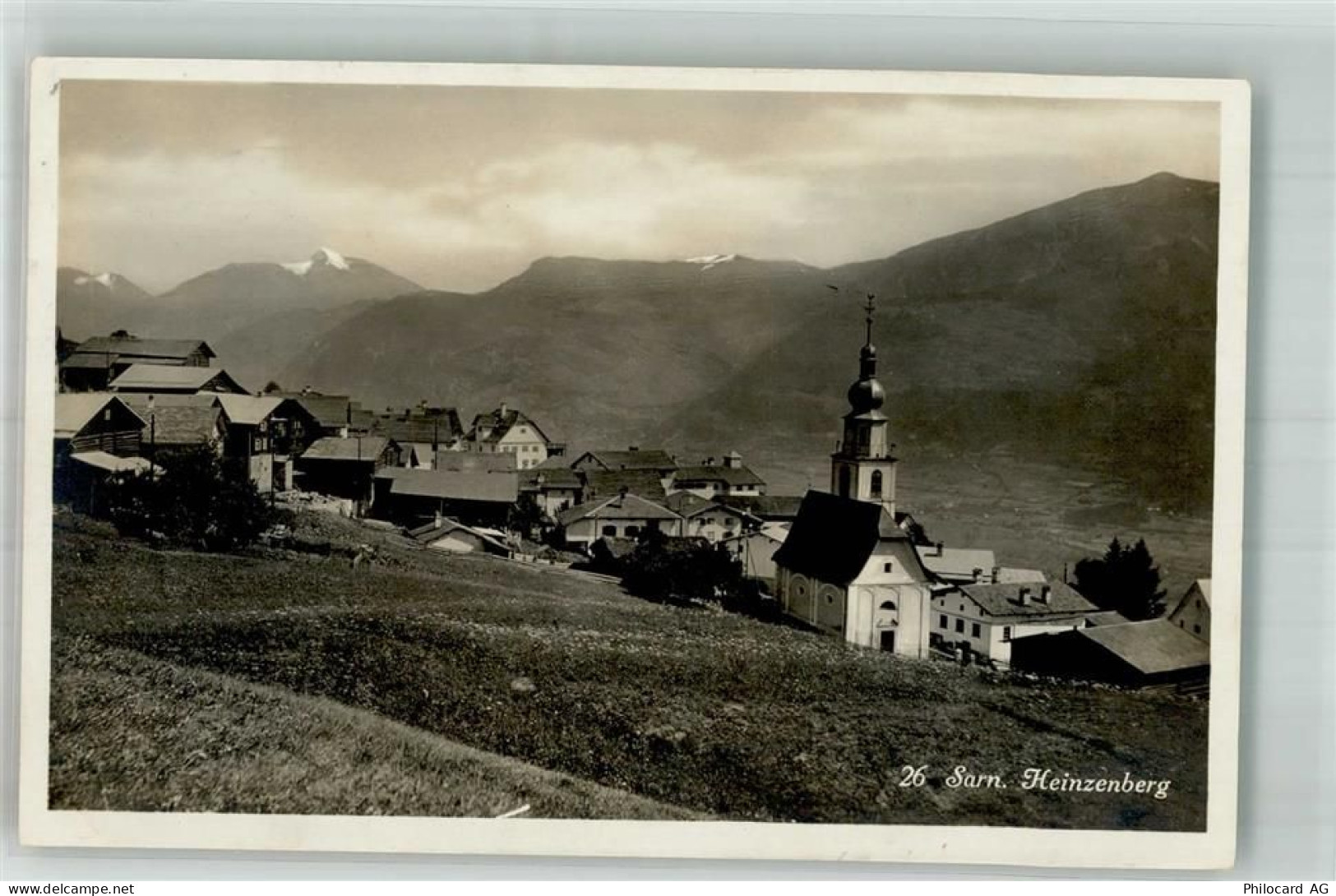 7423 Sarn 1932 Gebrauchsspuren Heinzenberg Kirche - 10748635
