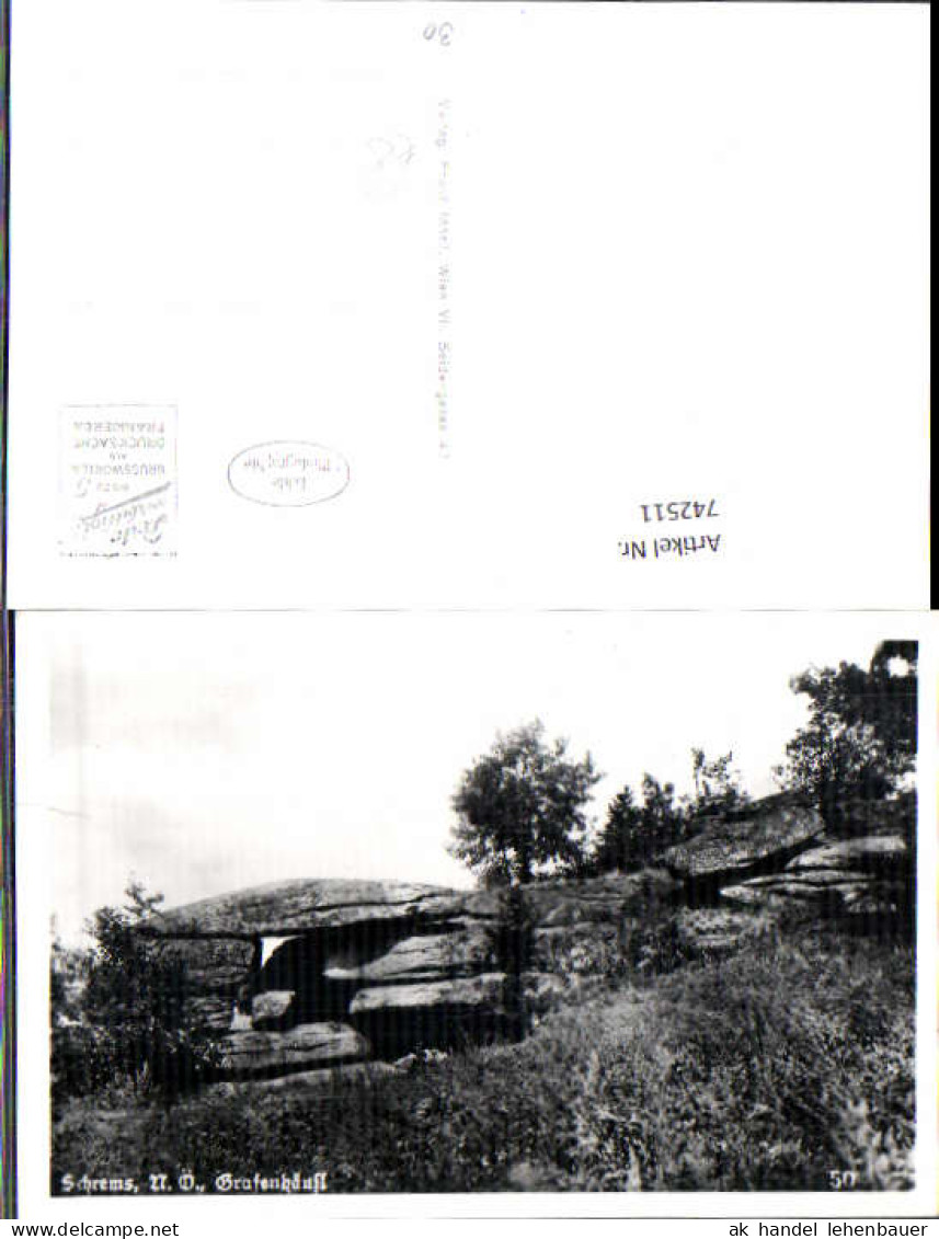 742511 Foto AK Schrems Grafenhäusl Steinformation