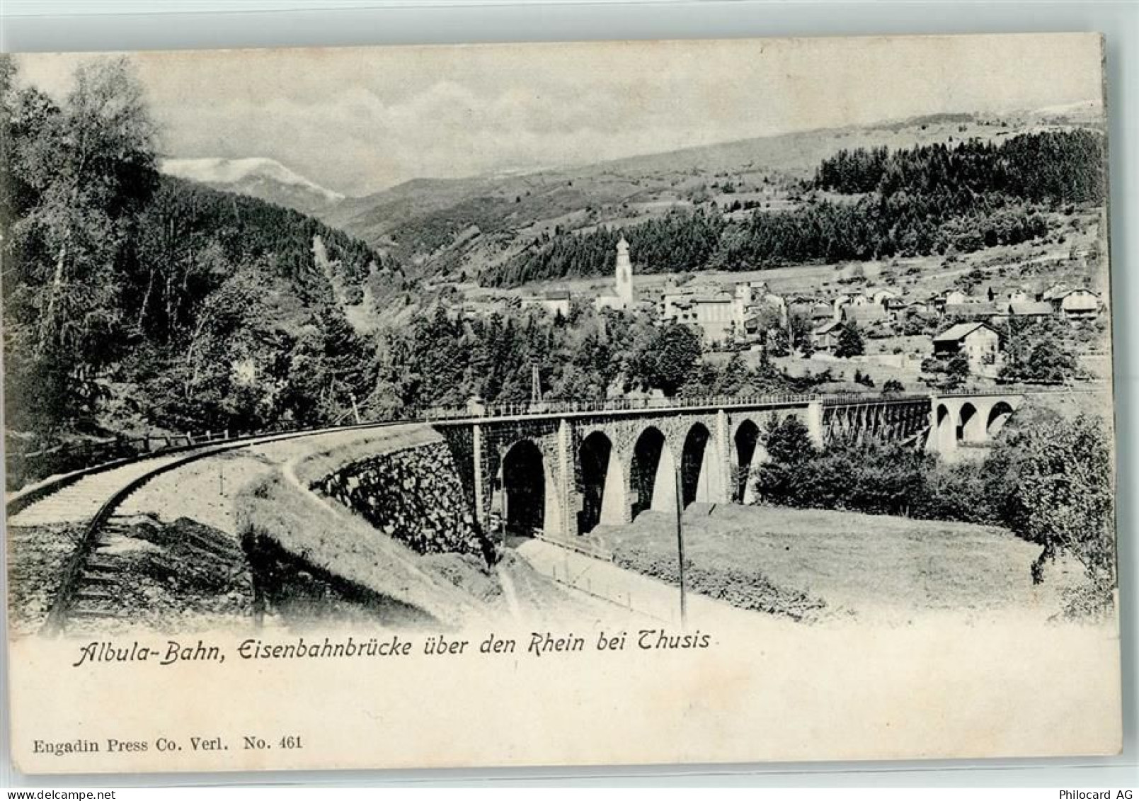 7430 Thusis - Albula-Bahn Eisenbahnbrücke über den Rhein bei Thusis - 10216988