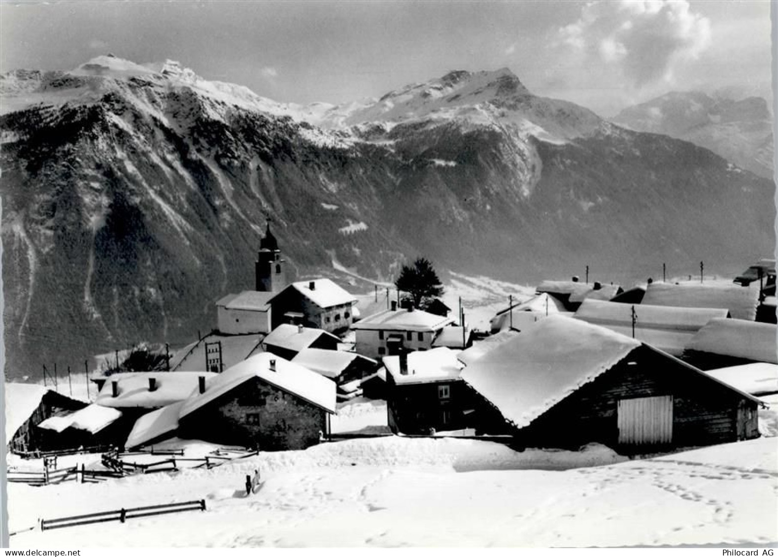 7433 Mathon - Teilansicht, Piz Neza, Piz Curver, Piz de la Tschera - 50746443