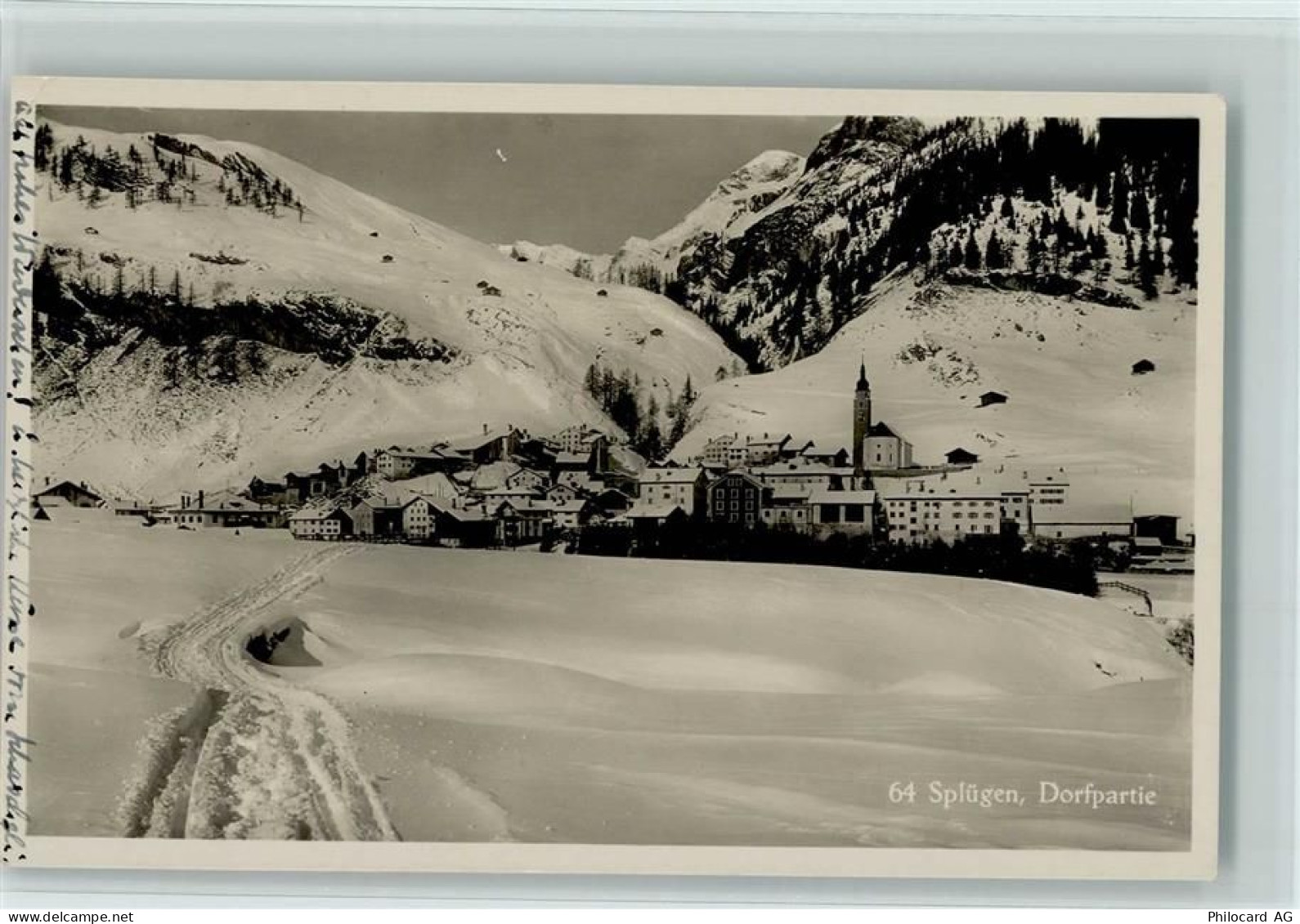 7435 Splügen - Dorfansicht Winter - 10157809