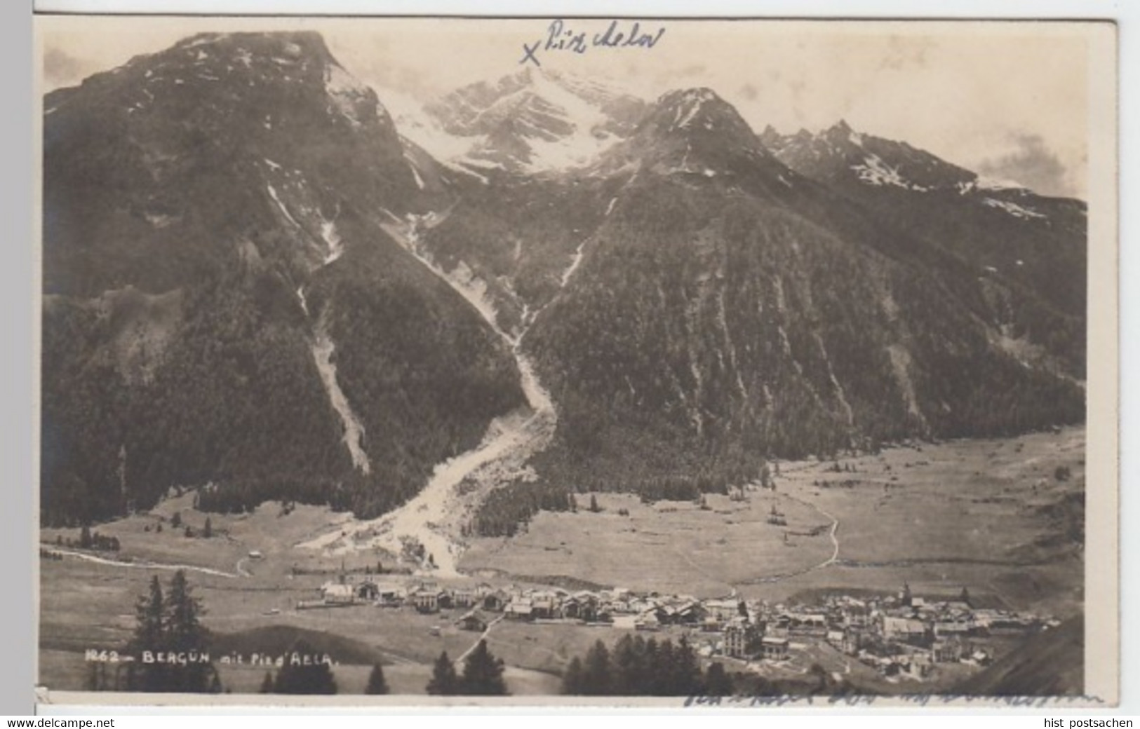 (7437) AK Bergün / Bravuogn, Panorama, Piz d'Aela 1911
