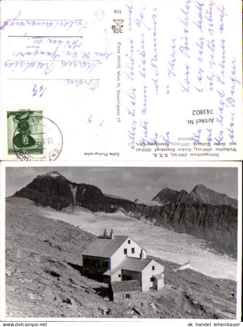 743802 Foto AK Defreggerhaus Weißspitze Großer Hexenkopf Prägraten am Großvenediger