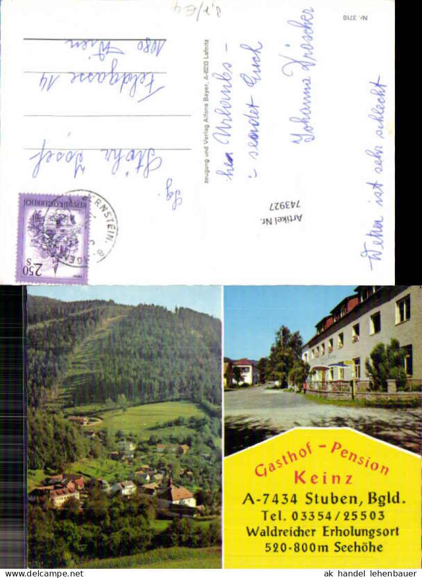 743927 Stuben im Burgenland Gasthaus Pension Keinz Bernstein Oberwart