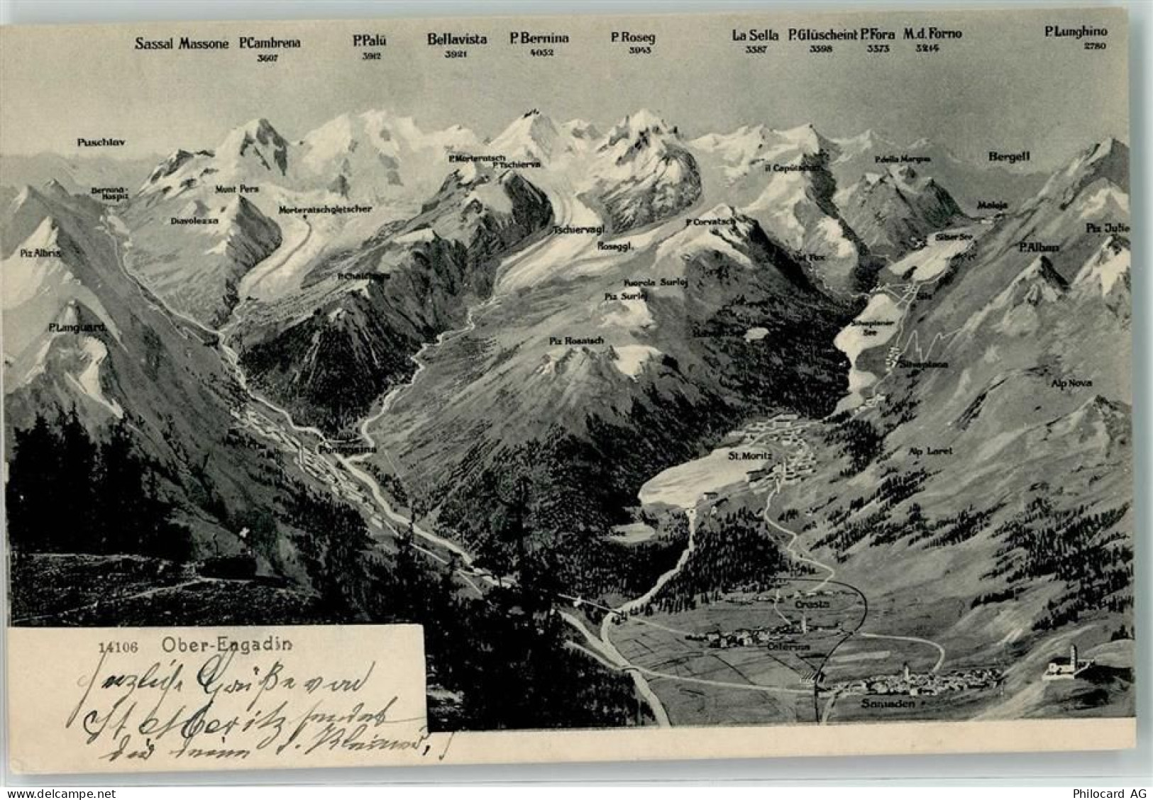 7447 Cresta Avers 194 - Landkarte Oberengadin - 39495186