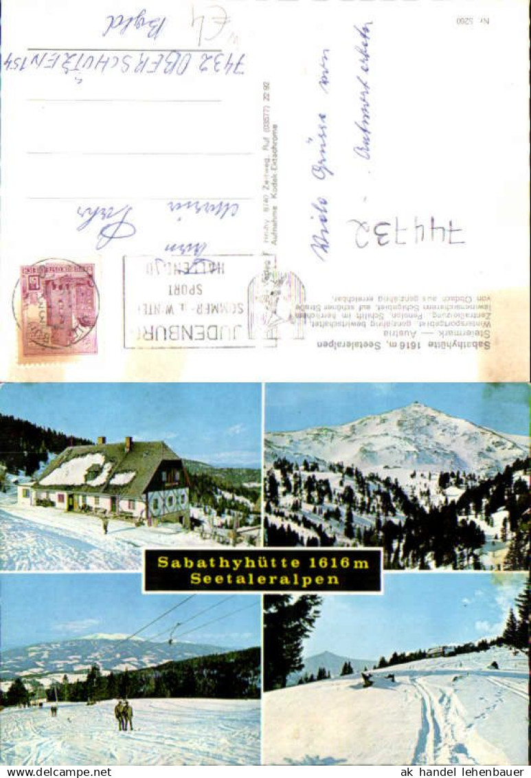 744732 Mehrbild AK Sabathyhütte Seetaleralpen bei Obdach Wintersport Skilift