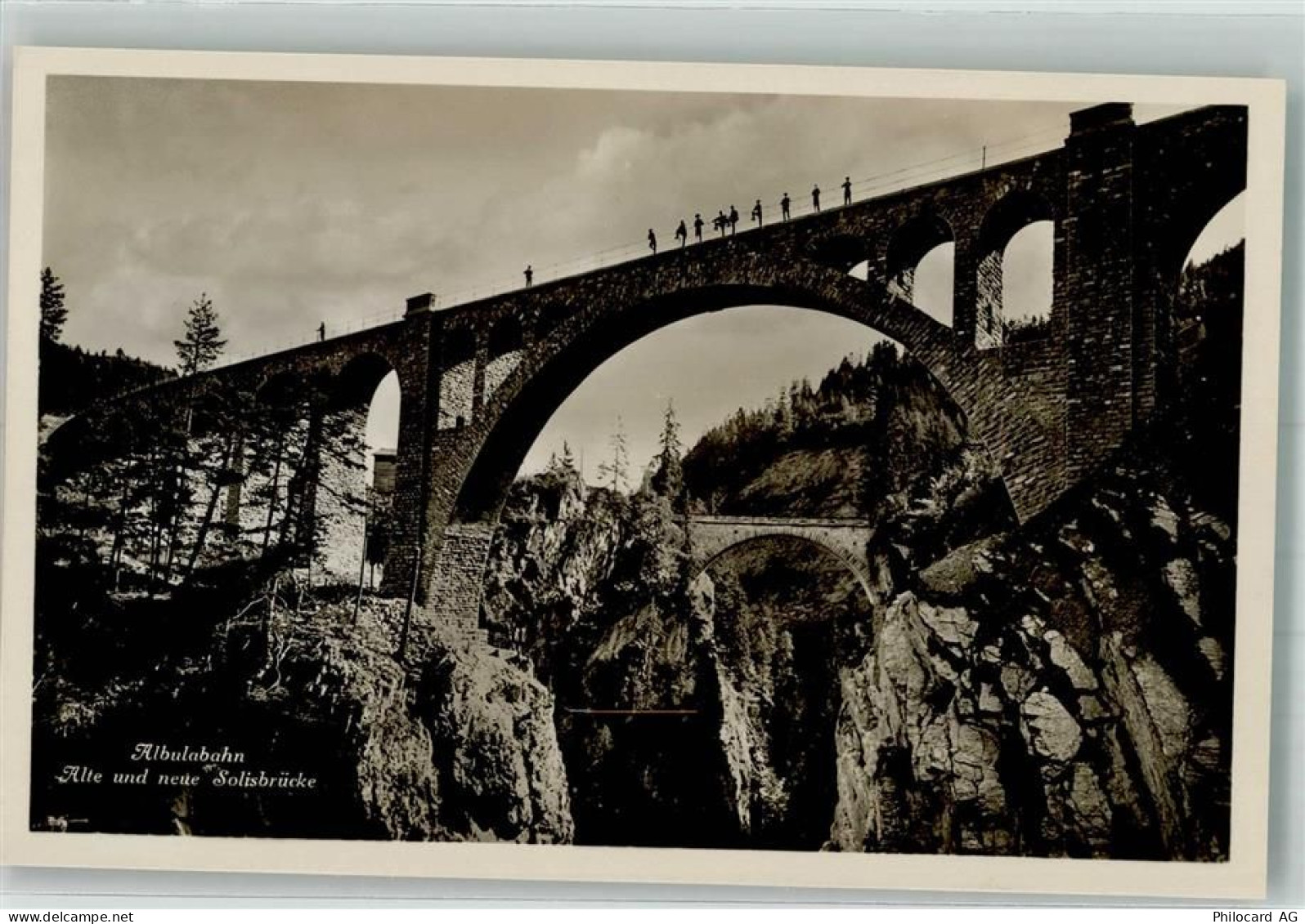 7451 Alvaschein Foto AK Solisbrücke Albulabahn - 39979525