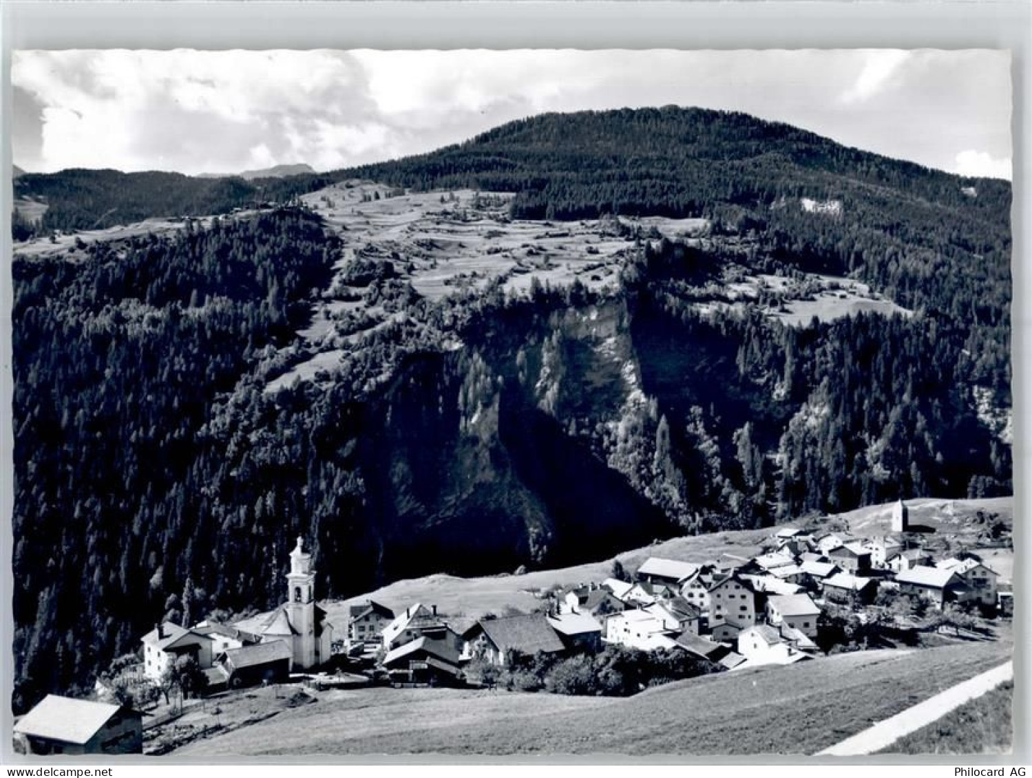 7451 Alvaschein - Schynhöhe Albulatal Blick gegen Stierva - 51713314