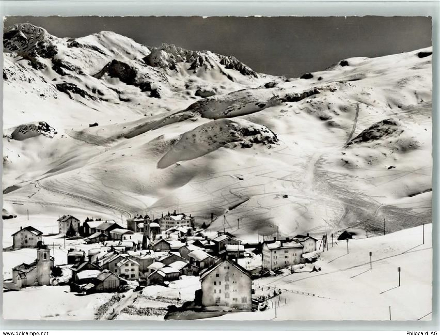 7457 Bivio - Bivio am Julierpass gegen Piz Grevasalvas und Septimerpass ... - 10156541