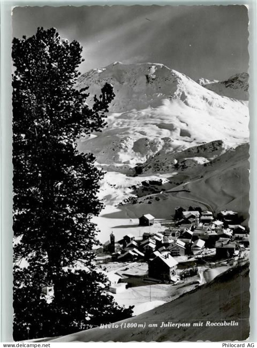 7457 Bivio - Bivio am Julierpass mit Roccabella Winteraufnahme - 10156511