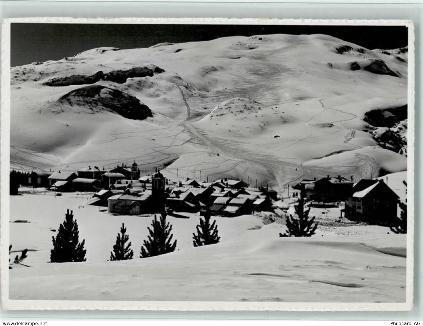 7457 Bivio - Ortsansicht am Julierpass Winteraufnahme - 10156529