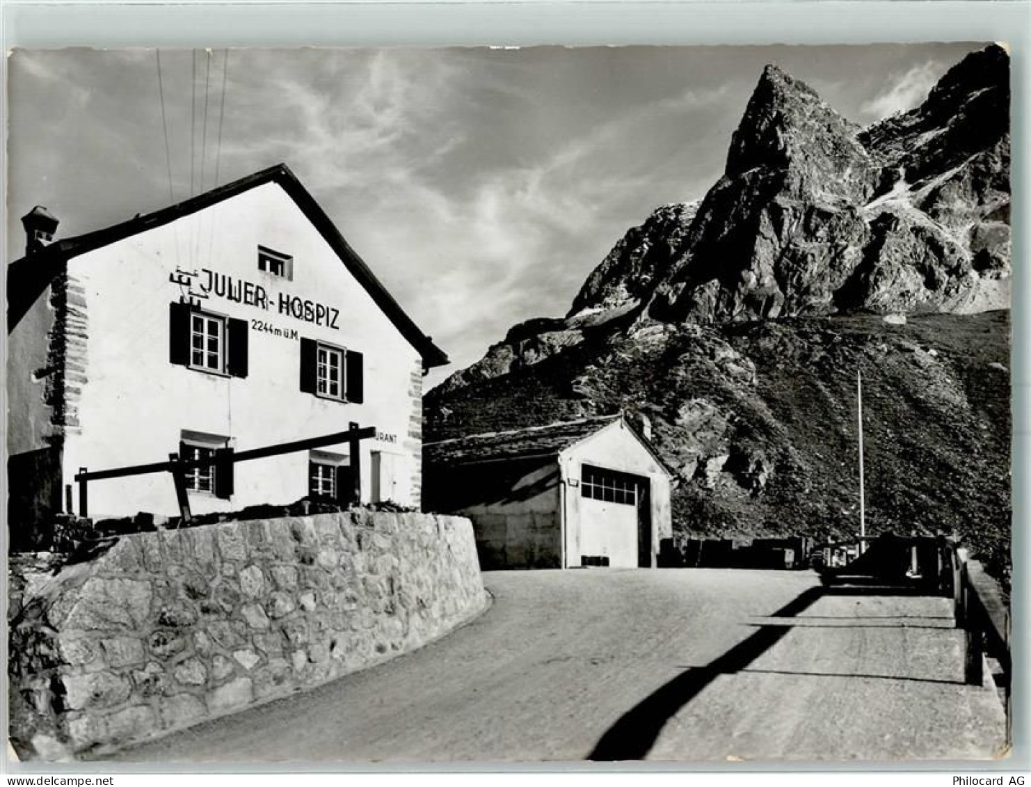 7457 Bivio - Piz Dellas Collonas Julier Passhöhe Hospiz Gasthaus - 10394351