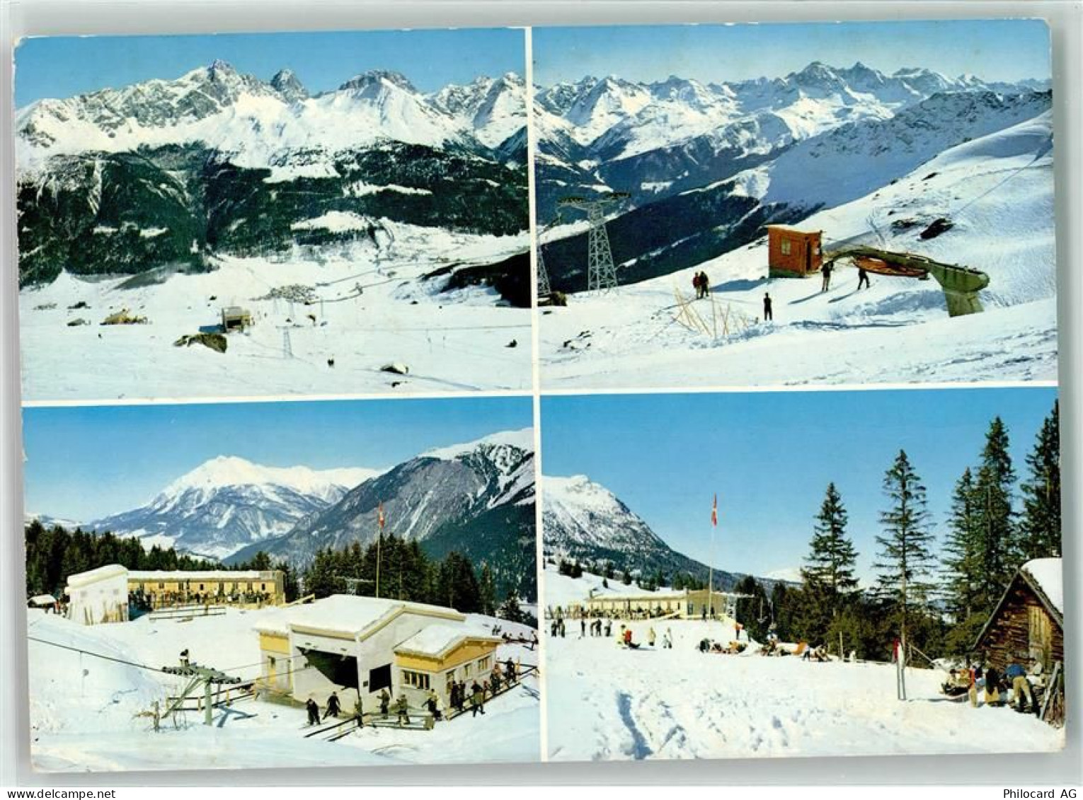 7460 Savognin - Winter Ski-und Sessellifte Martegnas Skifahrer - 39489136