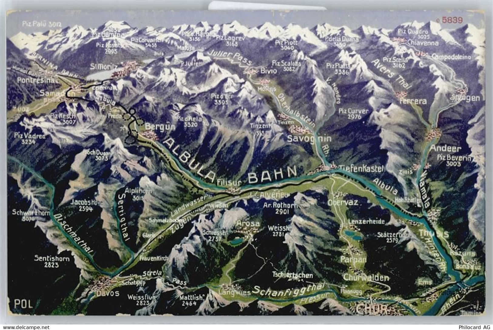7477 Filisur - Karte, Albulabahn - 50582870