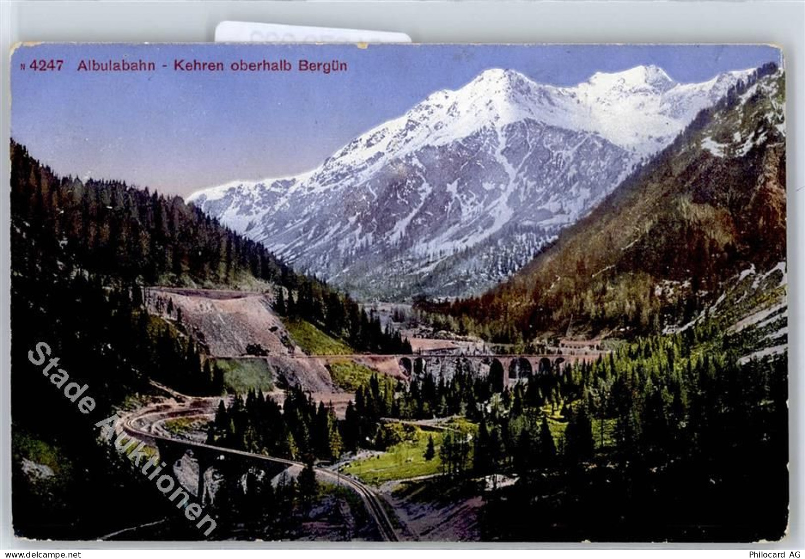 7482 Bergün Bravuogn - 1914, Albulabahn, Kehren, Viedaukt - 51279922