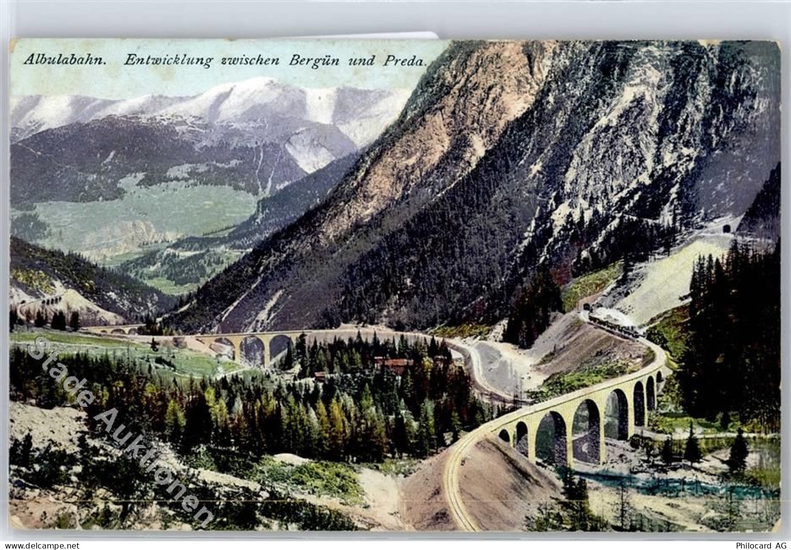 7482 Bergün Bravuogn - Albulabahn, Eisenbahn, Viadukte - 51279836