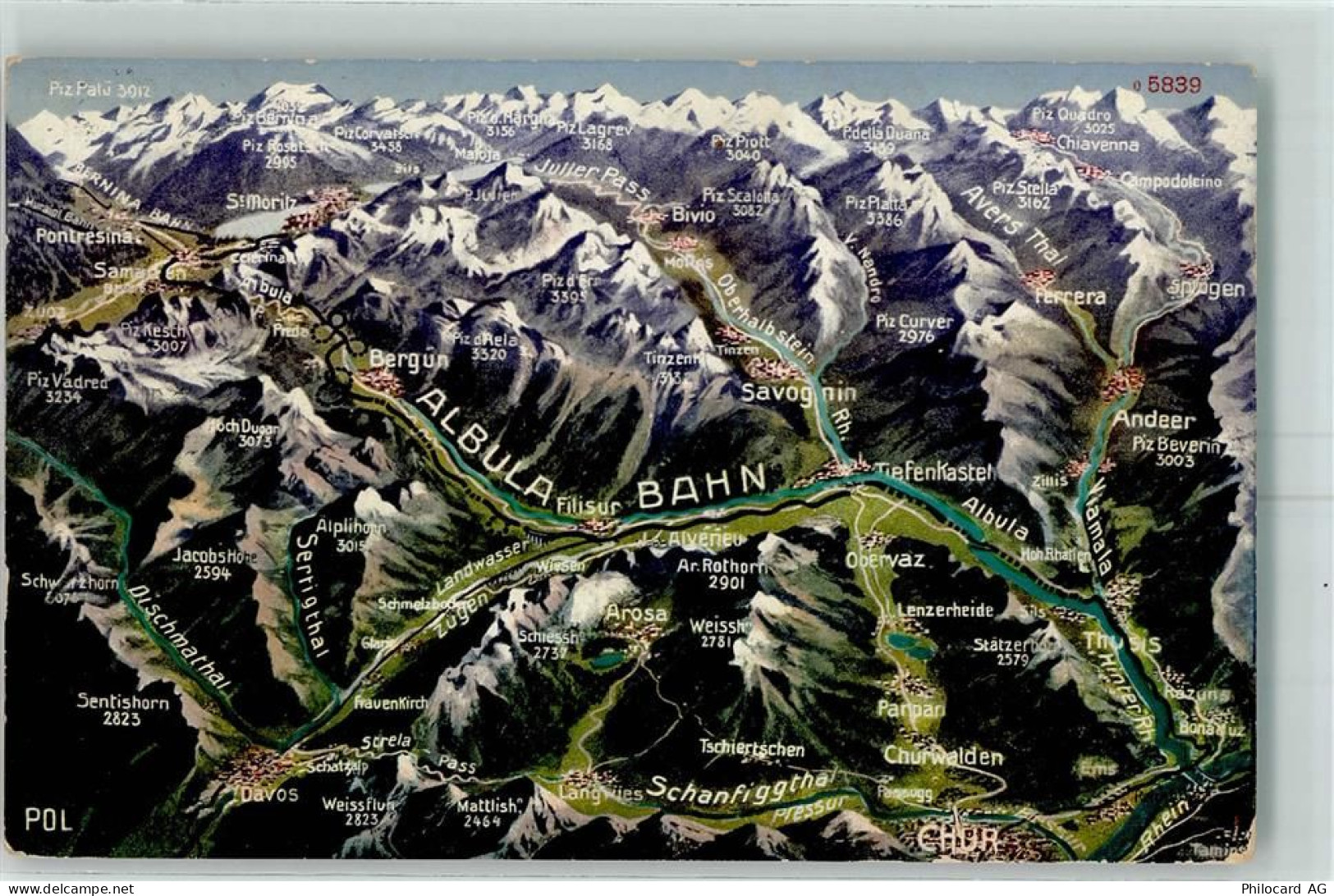 7482 Bergün Bravuogn - Vogelschau Engadin - 10446343