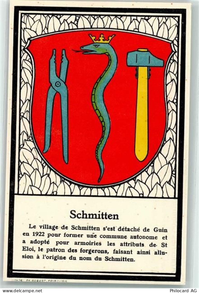 7493 Schmitten Albula - Wappen Armoiries Communales du Canton Fribourg 1... - 13191035
