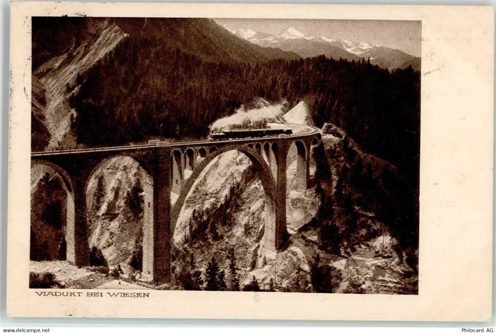 7494 Wiesen GR 1915 - Eisenbahn Viadukt - 52016996