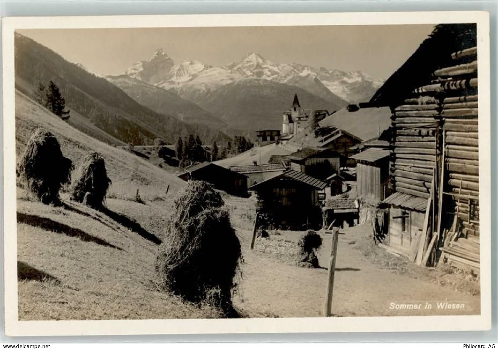 7494 Wiesen GR - Sommer Heu am trocknen - 10621227