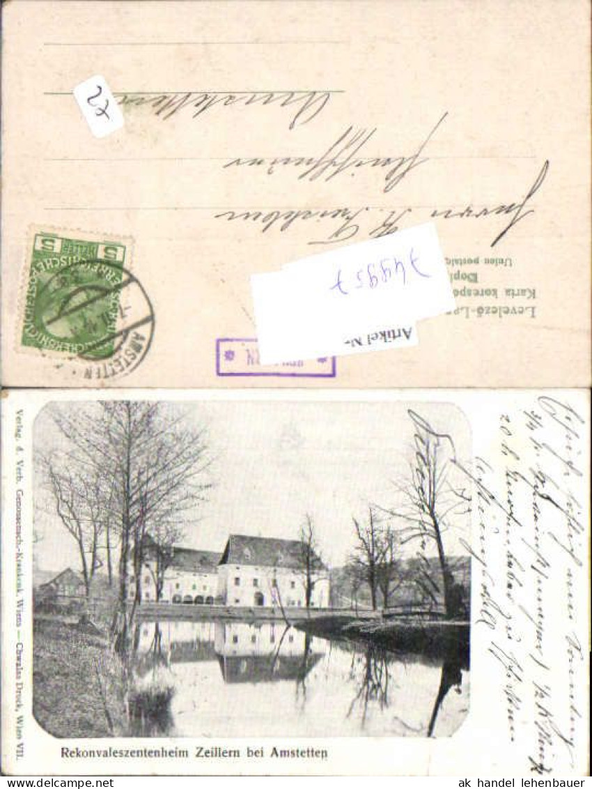 749957 Zeillern bei Amstetten Postablage Postablagestempel