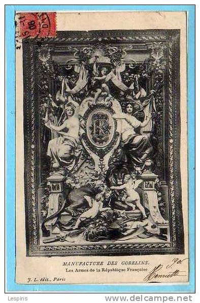 75 - 13 me --Manufacture des Gobelins - Les armes de France