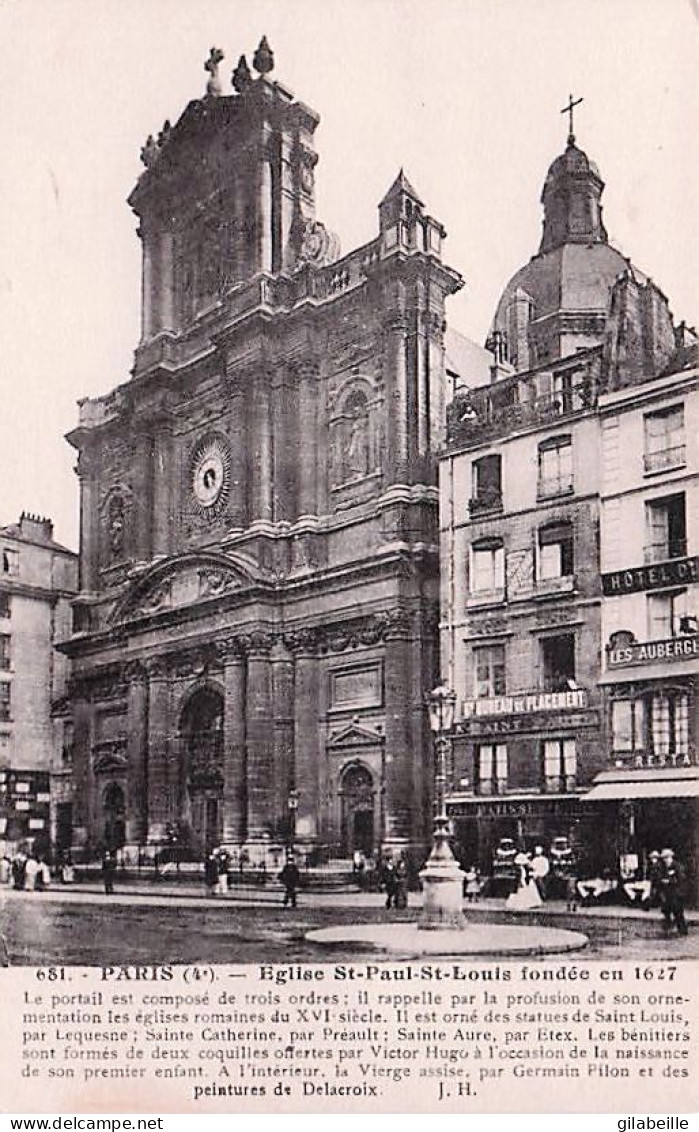 75 - PARIS 04 -  eglise Saint Paul - Saint Louis