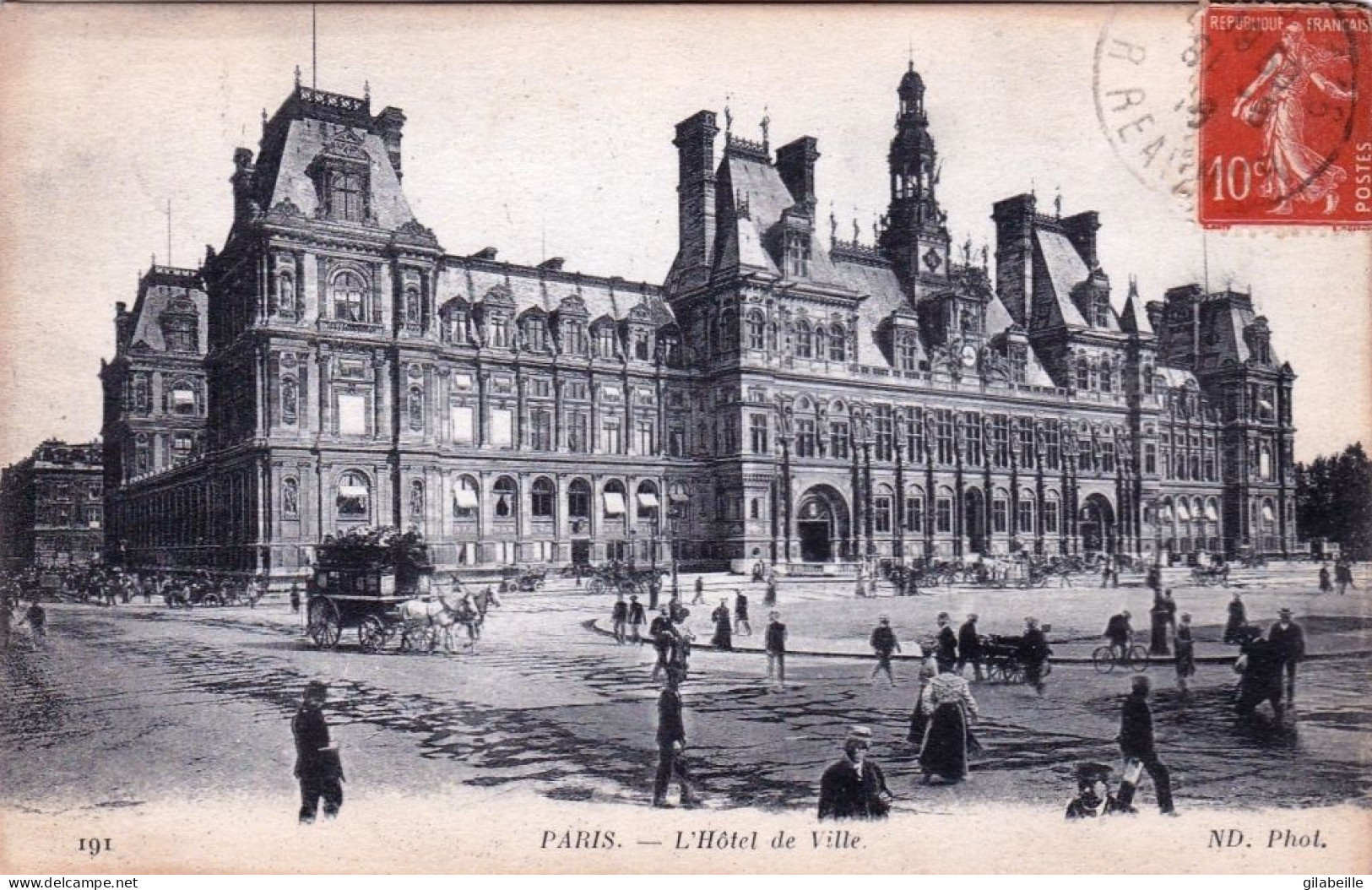 75 - PARIS 04 - l hotel de ville - animée