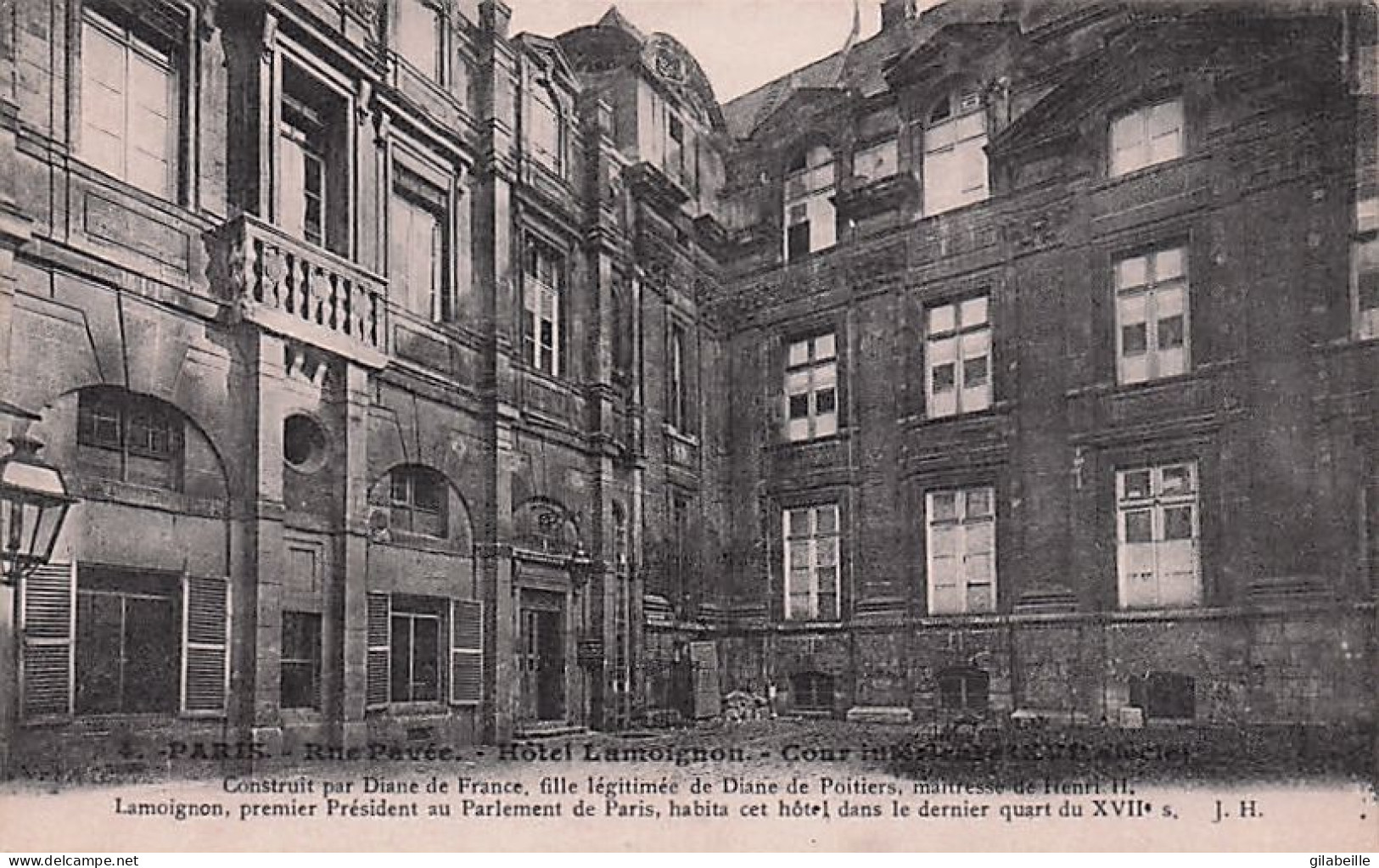 75 - PARIS 04 - rue Pavée - hotel Lamoignon