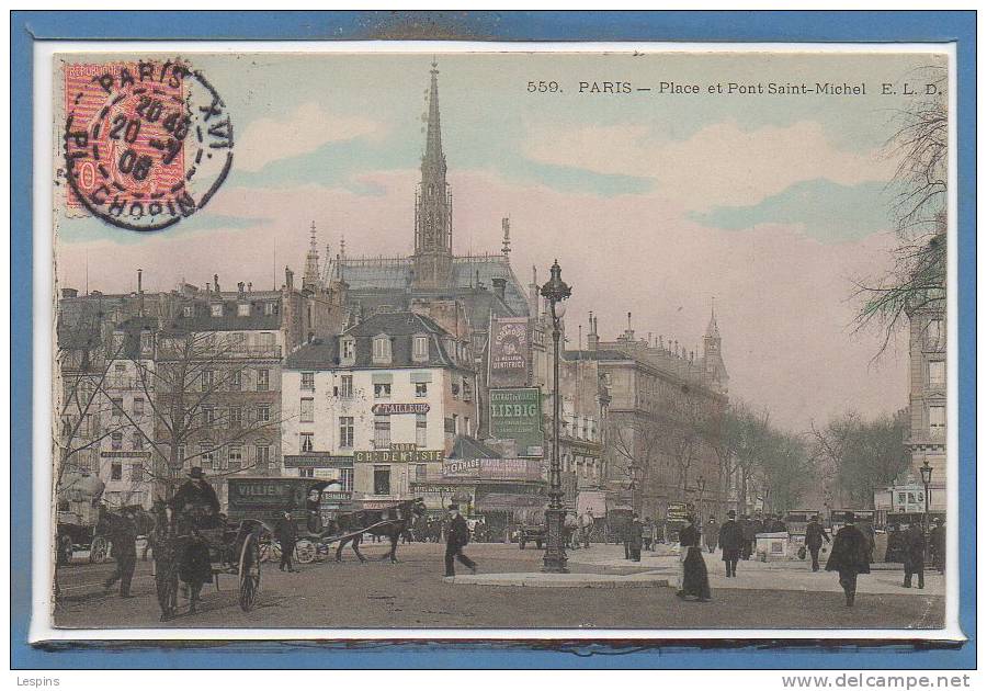 75 - PARIS - 05 Arr. --  Place et pont St Michel