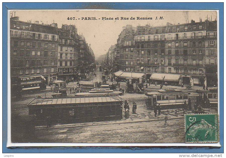 75 - PARIS - 06 Arr. --  Place et rue de Rennes.