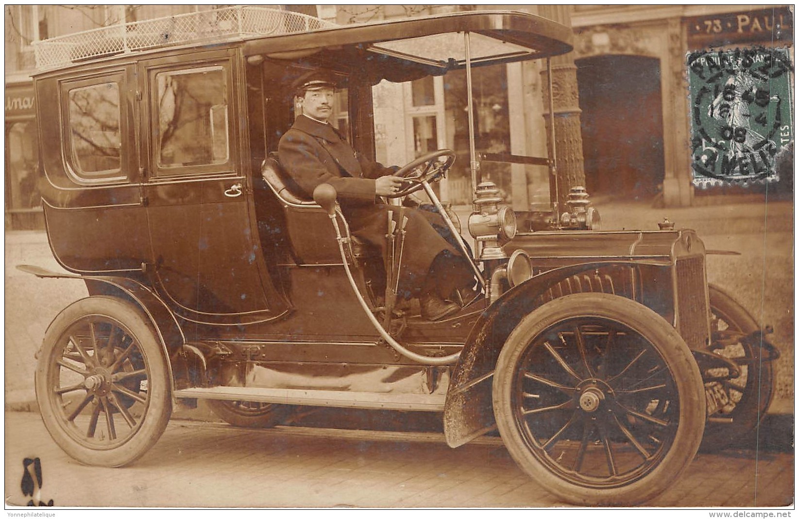 75- PARIS 07  / 75704 - carte photo - Gros plan automobile - Rue Amélie