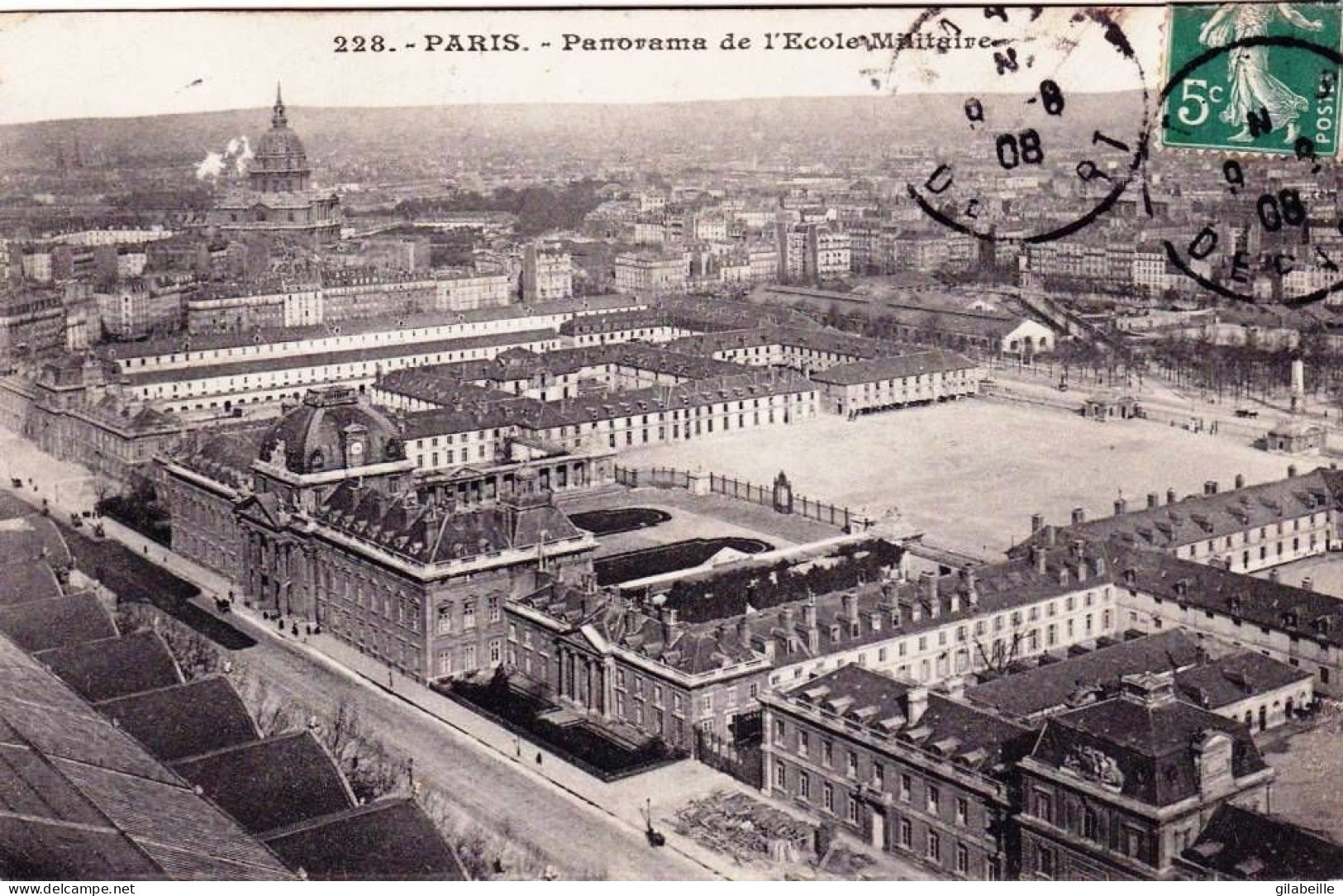 75 -  PARIS 07 - panorama de  l ecole militaire