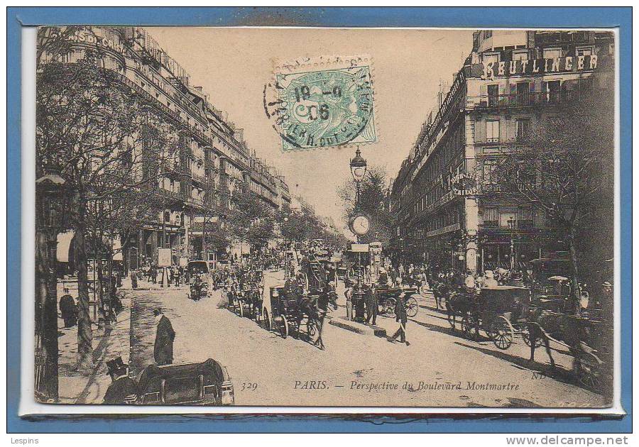75 - PARIS - 09 Arr. --  Perspective du Boulevard Montmartre