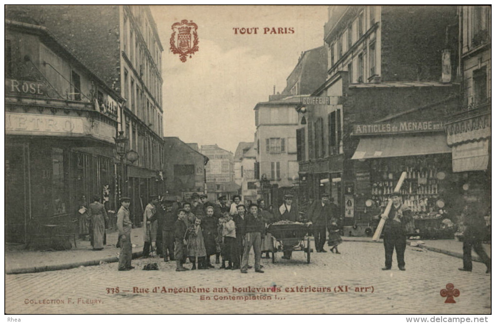 75 - PARIS - 11 ème - Rue d'Angouleme - série Tout Paris