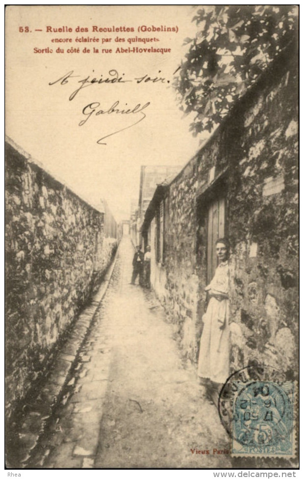 75 - PARIS - 13 ème - ruelle des Reculettes