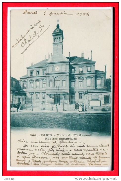 75 - PARIS - 17 Arr. -- Mairie
