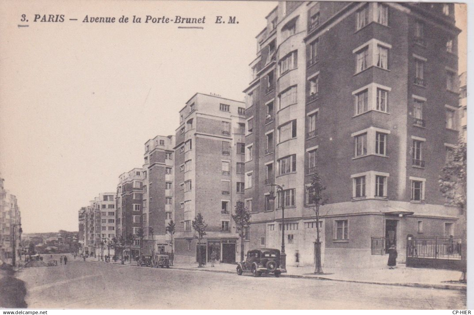 75 - PARIS 19° ARRONDISSEMENT  AVENUE DE LA PORTE DE BRUNET - LES NOUVEAU QUARTIER ANCIENNE AUTOMOBILE