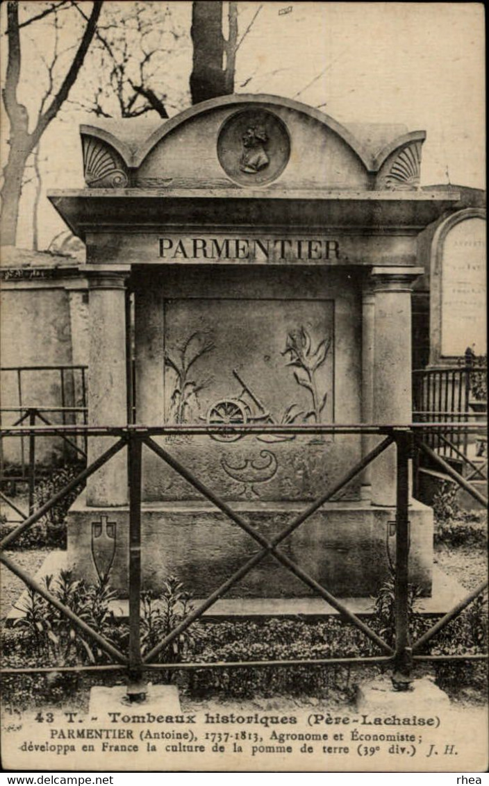 75 - PARIS - arrondissement 20 - cimetière du Père Lachaise - tombe de Parmentier