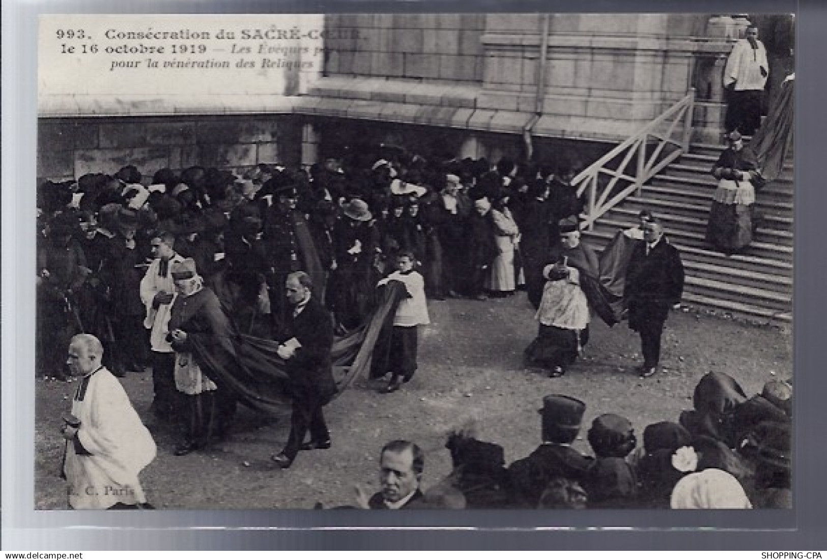 75 - Paris - Consécration du Sacré-Coeur le 16 octobre 1919 - les évêques par