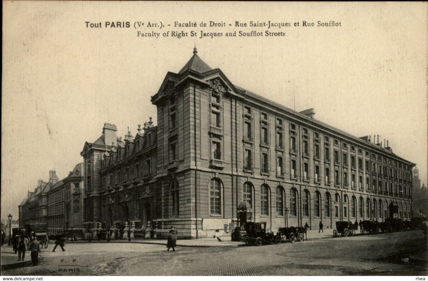 75 - PARIS - Faculté de droit - rue Saint-Jacques et rue Soufflot - 1er arrondissement