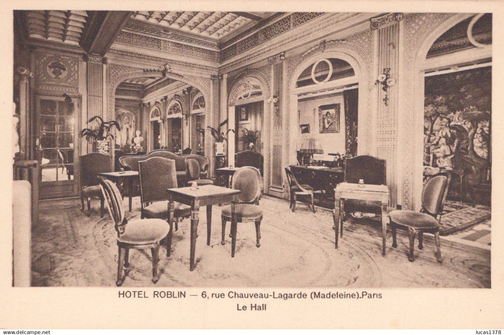 75 / PARIS - Hotel ROBLIN  / 6 rue Chauveau-Lagarde - Le Hall