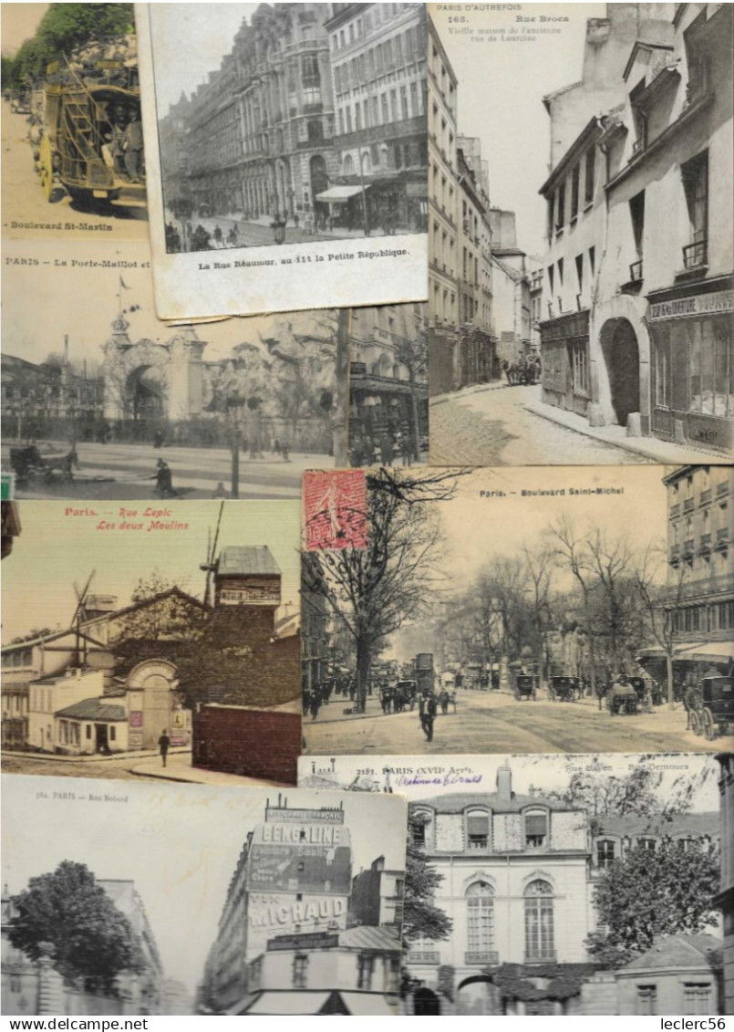 75 PARIS LOT DE 10 CPA DIVERSES 2 SCANS