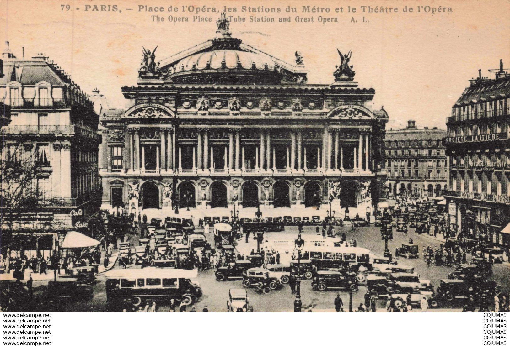 75 - PARIS  - S28512 -  Place de L'Opéra - Les Stations du Métro et le Thétre de l'Opéra