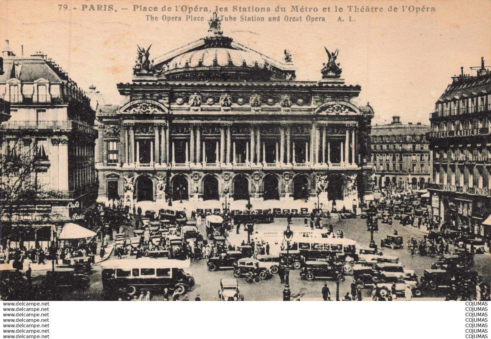75 - PARIS  - S28512 -  Place de L'Opéra - Les Stations du Métro et le Thétre de l'Opéra